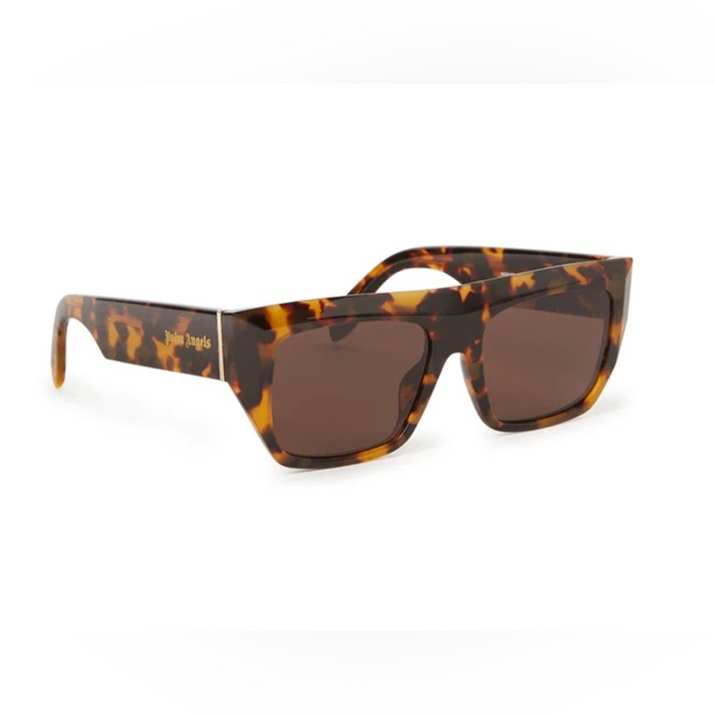 Palm Angels Tortoiseshell Oversized Square Sunglasses Made in Italy 54-17-145